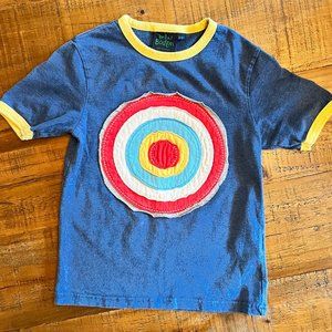 Boys Mini Boden Short Sleeve Ringer Tee Size 5-6